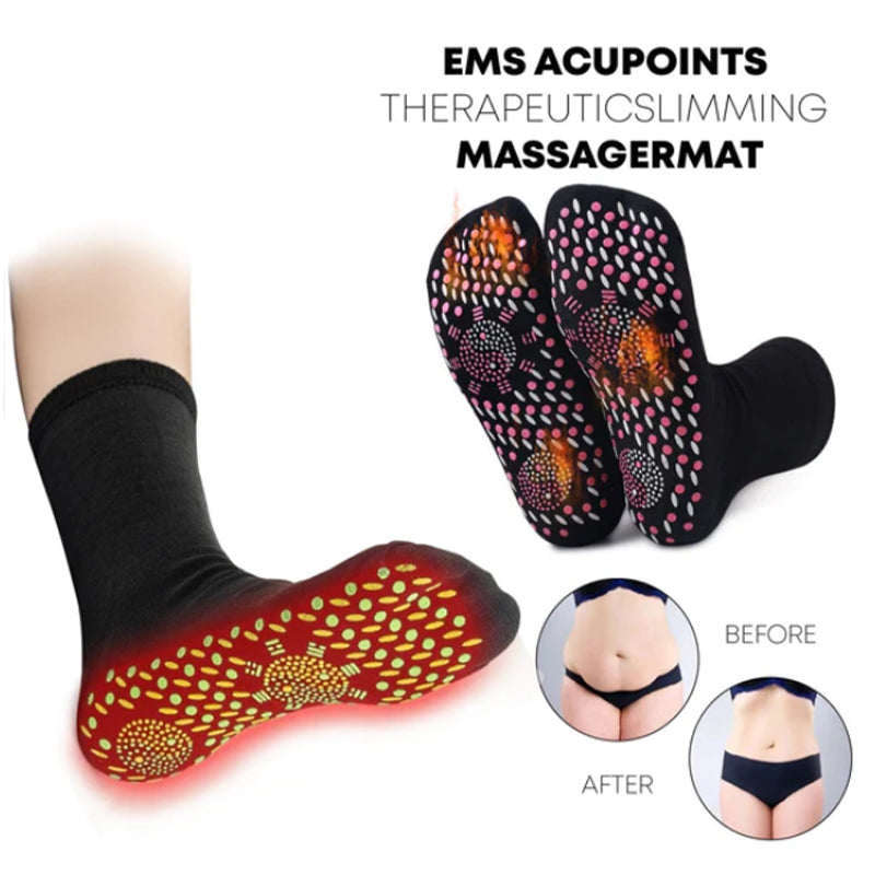 Cosycombe™ Self-Warming Tourmaline Socks with Acupressure-Style Texture