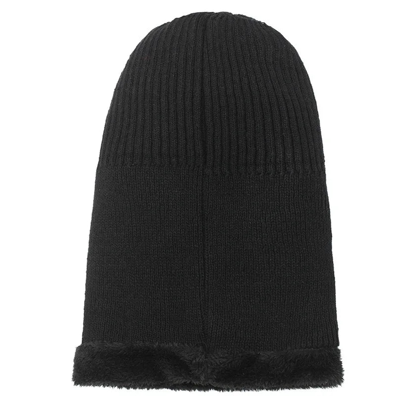 Cosycombe™ Knitted Balaclava Beanie with Visor and Plush Lining