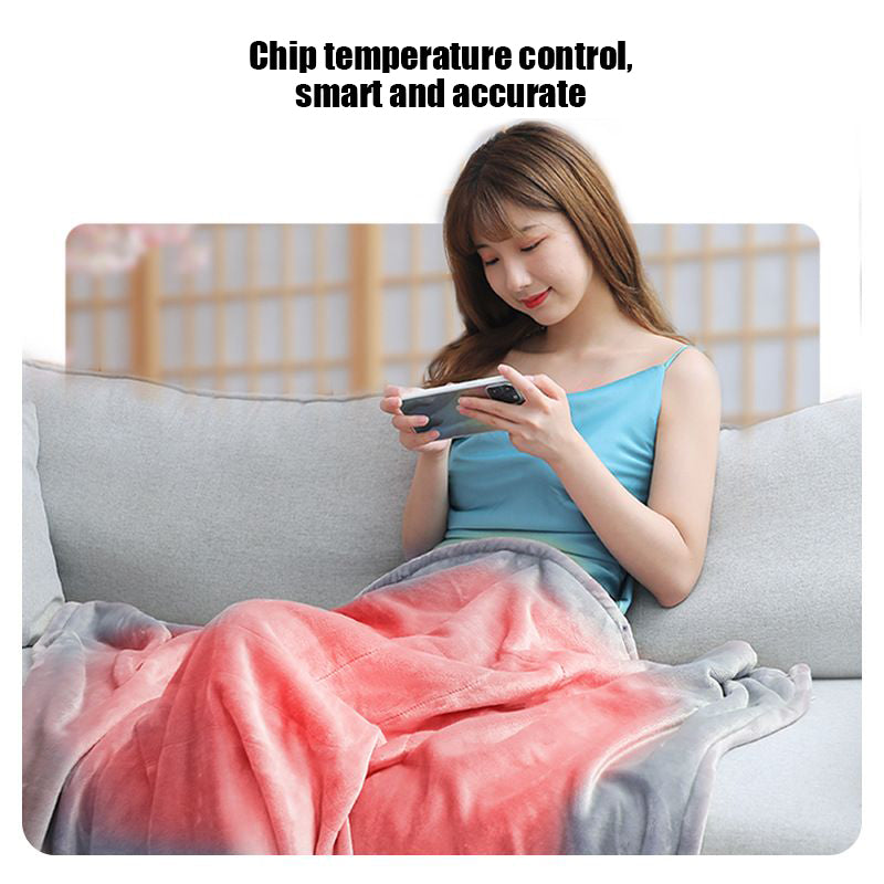 Cosycombe™ Washable USB Heated Flannel Blanket, Double-Sided