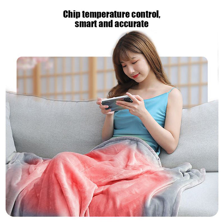 Cosycombe™ Washable USB Heated Flannel Blanket, Double-Sided