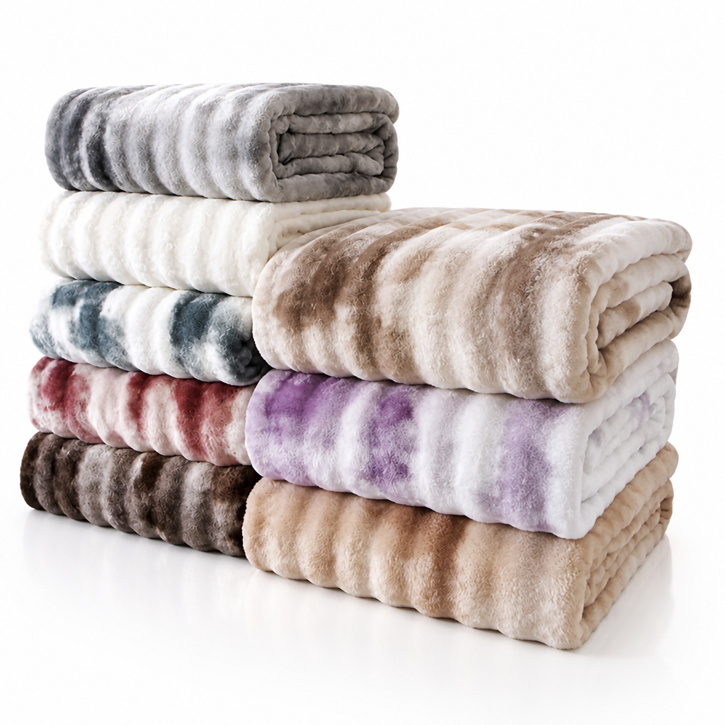 Cosycombe™ Swirl Tie-Dye Faux Fur Throw – Soft and Breathable
