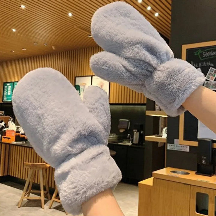 Cosycombe™ Fluffy Plush Mittens with Thick Lining for Cold Days