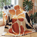 Cosycombe™ Boho Floral Leaf Knitted Throw in Anti-Pilling Microfibre
