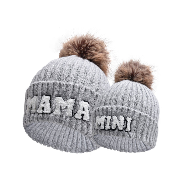 Cosycombe MAMA Beanie with Pompom, Matching MINI Set