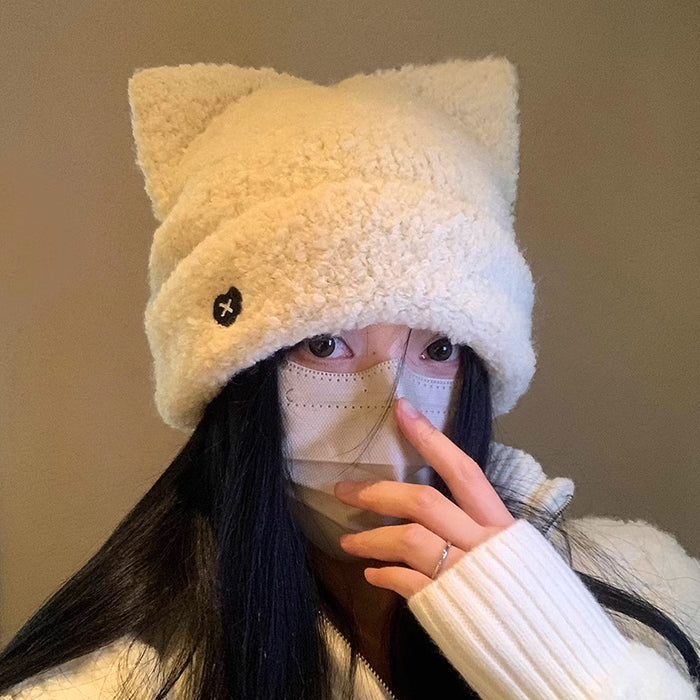 Cosycombe Fluffy Teddy Fleece Beanie with Cat Ears