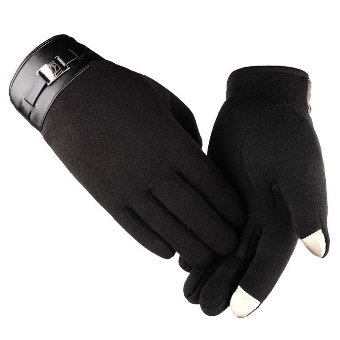 Cosycombe Mens Touchscreen Gloves with Buckle Cuff