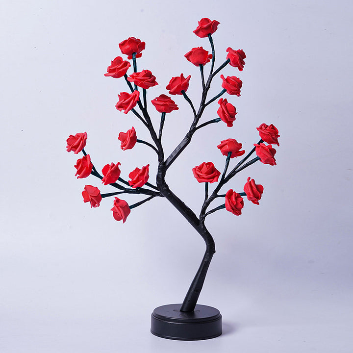 LED Rose Tree Lamp – USB Flower Night Light Gift