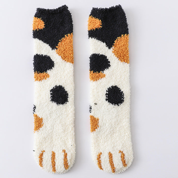 Cosycombe Fluffy Cat Paw Socks for Cosy Nights In