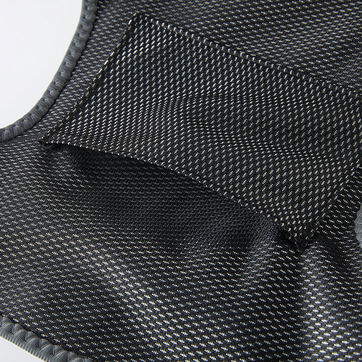 Grey heated knee wrap with LCD control