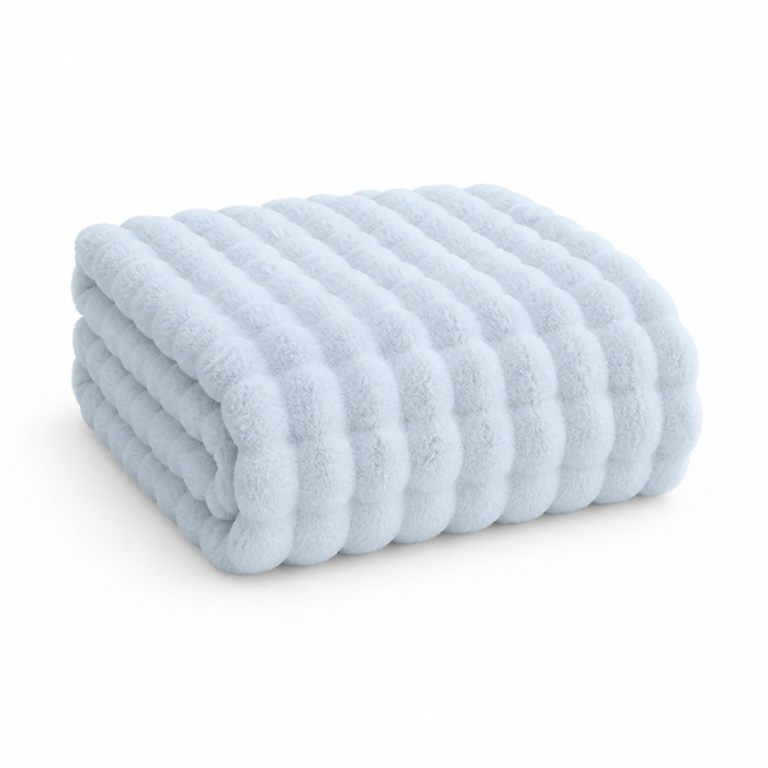 Cosycombe™ Ribbed Plush Knit Blanket, Soft and Machine Washable