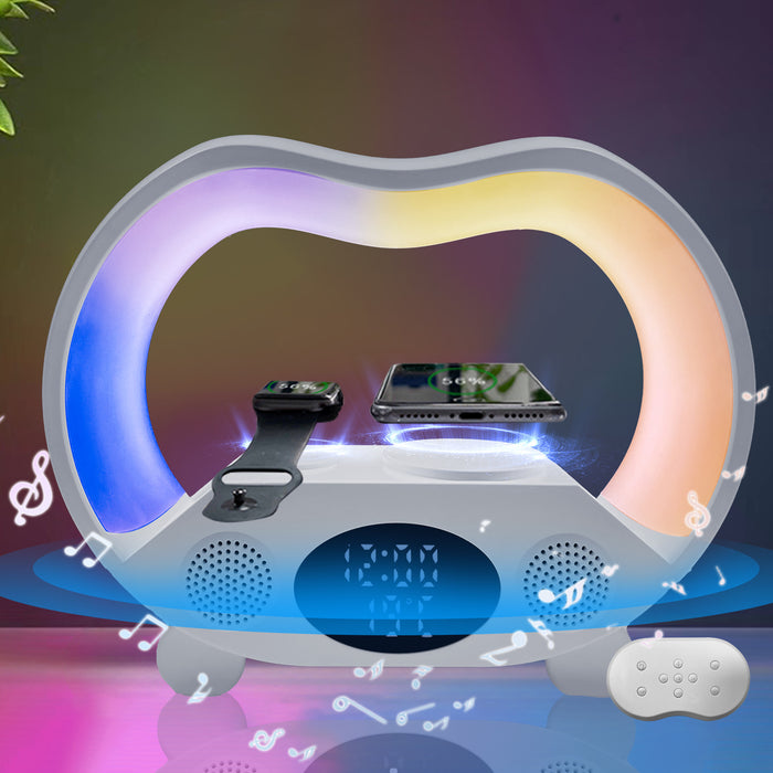 Cosycombe 6-in-1 lamp with wireless charger and Bluetooth speaker