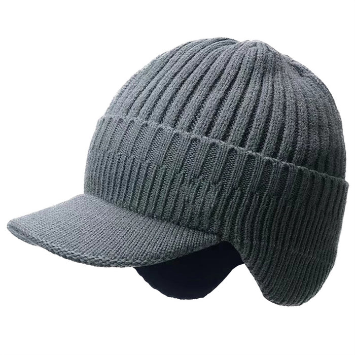 Cosycombe Mens Peaked Beanie with Fold Down Ear Flaps