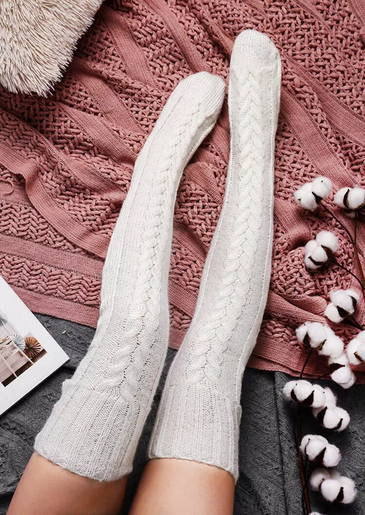 Cosycombe™ Hand-Knitted Over-the-Knee Socks for Boots and Winter