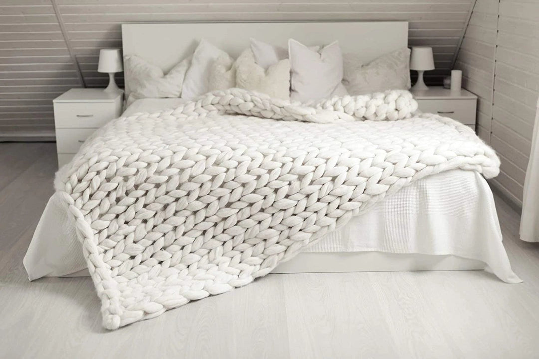 Cosycombe™ Chunky Knit Blanket in Soft Microfibre, Twelve Colours