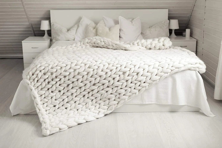 Cosycombe™ Chunky Knit Blanket in Soft Microfibre, Twelve Colours