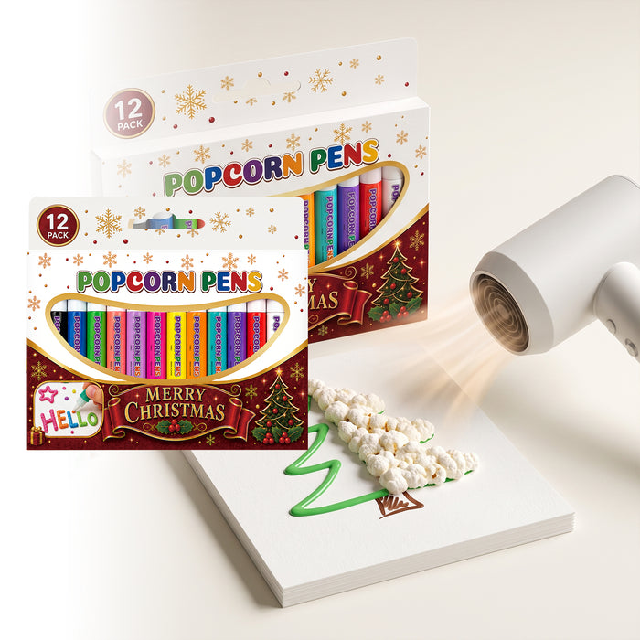 Cosycombe Christmas Puffy Paint Pens, Set of 12 Colours