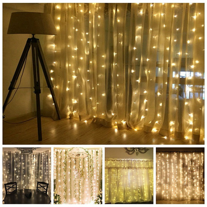 LED Curtain Lights 3x3m With 304 Beads For Parties