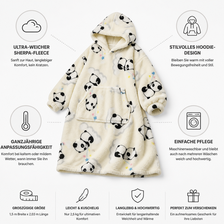 Cosycombe™ Oversized Ultra-Soft Sherpa Hoodie Blanket, Machine Washable