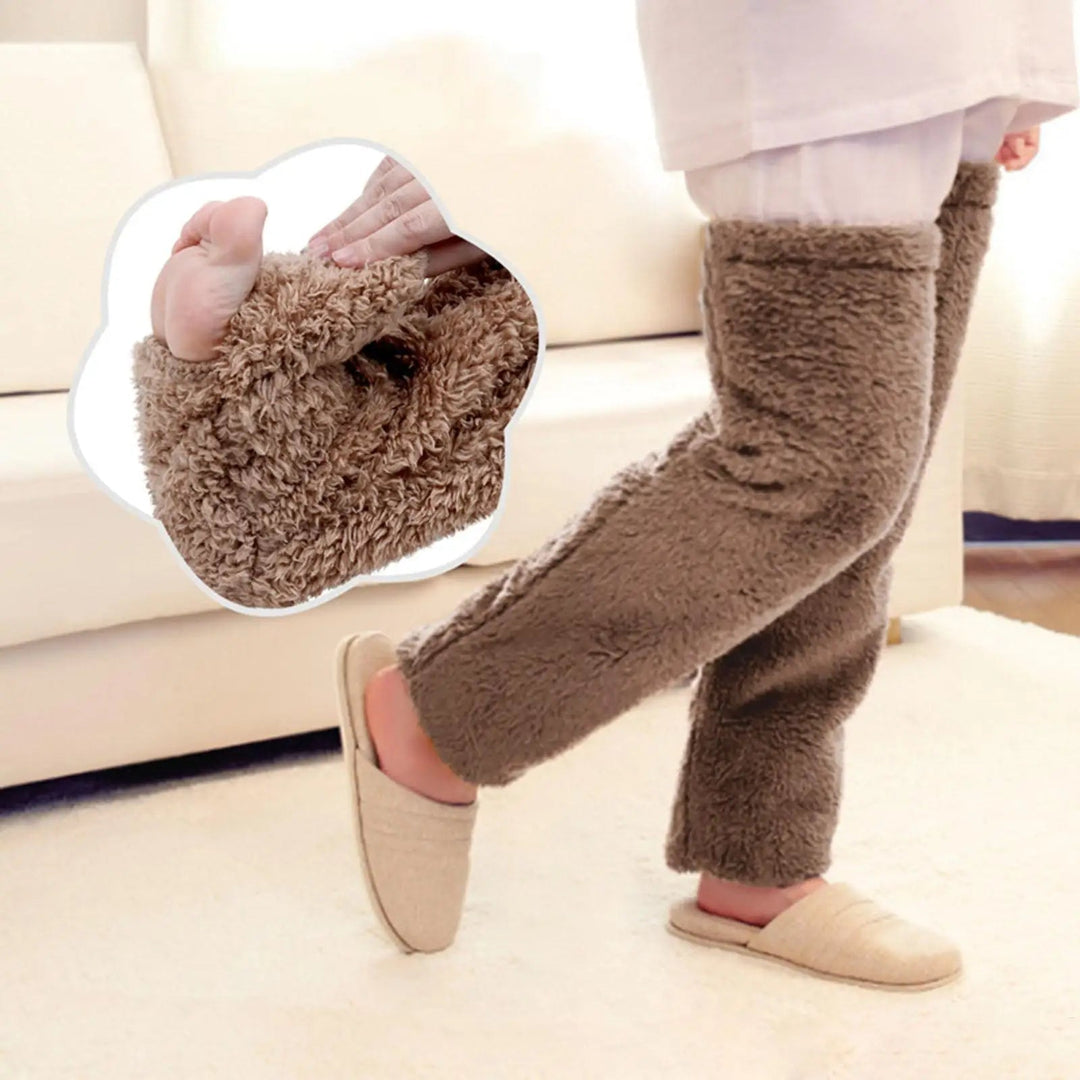 Cosycombe™ Fuzzy Over-the-Knee Socks with Open Sole Option