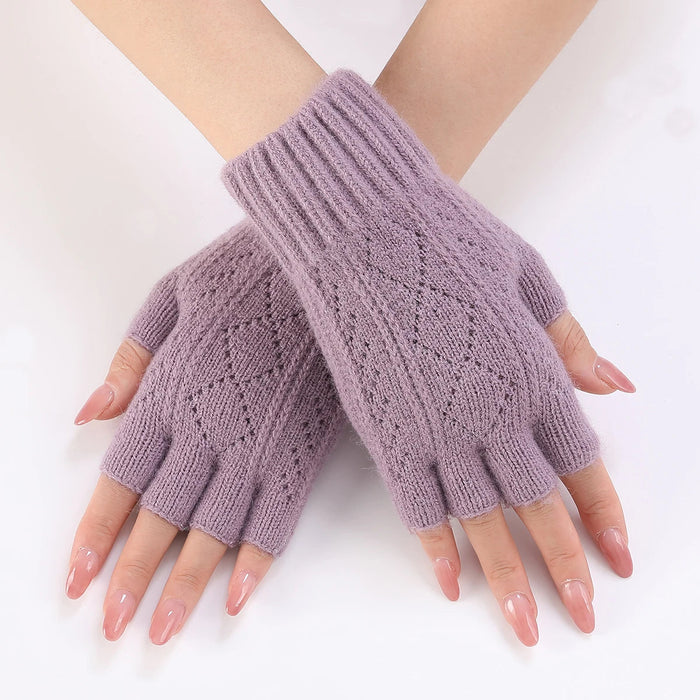 Cosycombe™ Soft Knit Fingerless Gloves with Snug Ribbed Cuffs