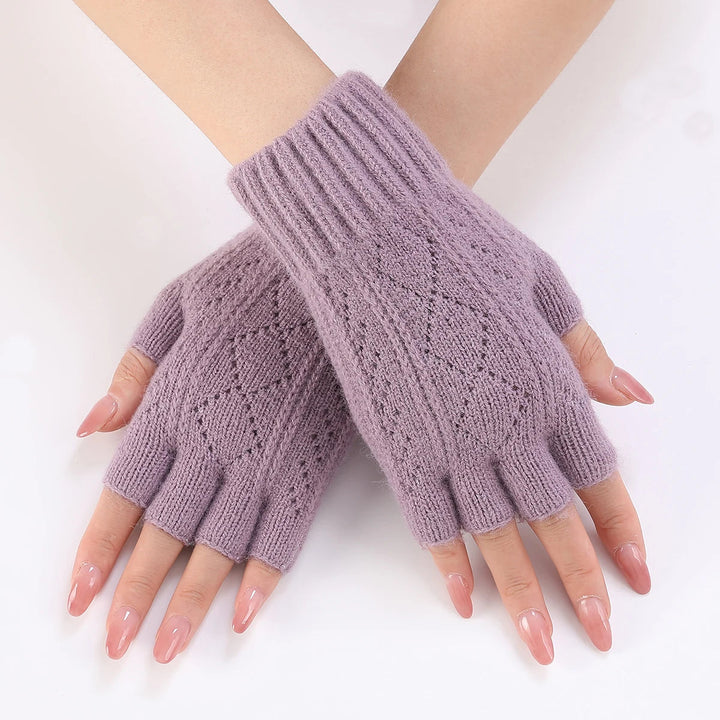 Cosycombe™ Soft Knit Fingerless Gloves with Snug Ribbed Cuffs