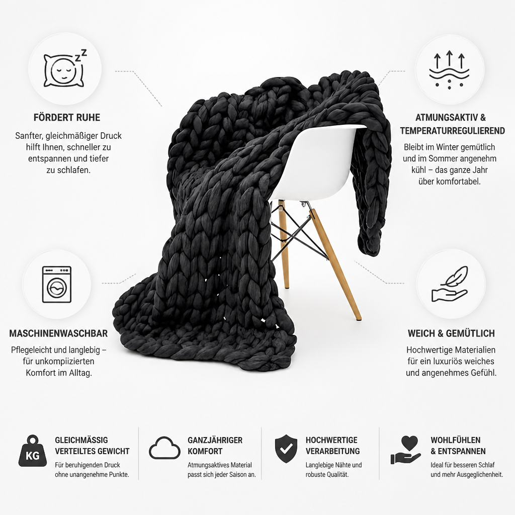Cosycombe™ Breathable Temperature-Regulating Weighted Blanket, Washable