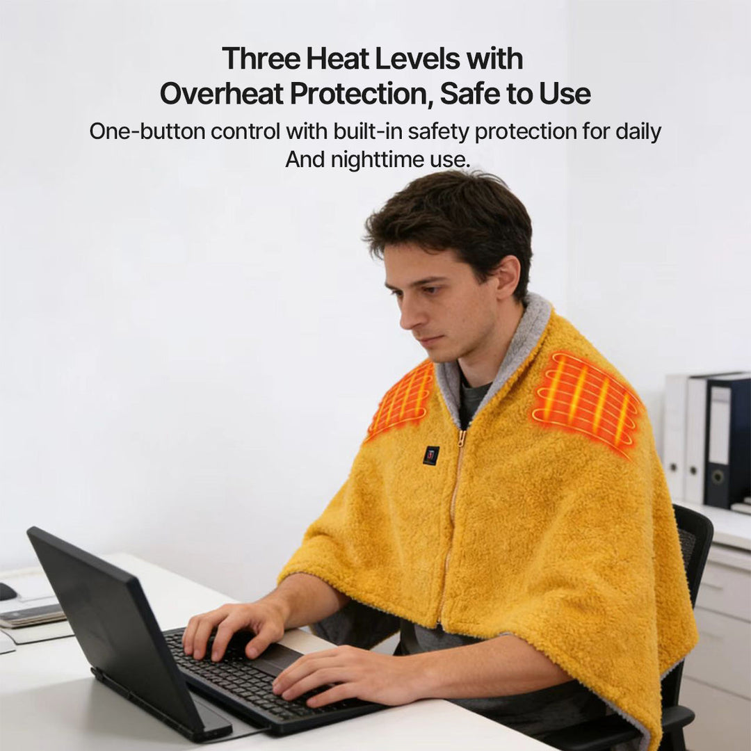 Cosycombe™ Sherpa Fleece USB Heated Throw with Zip &amp; 3 Heat Levels