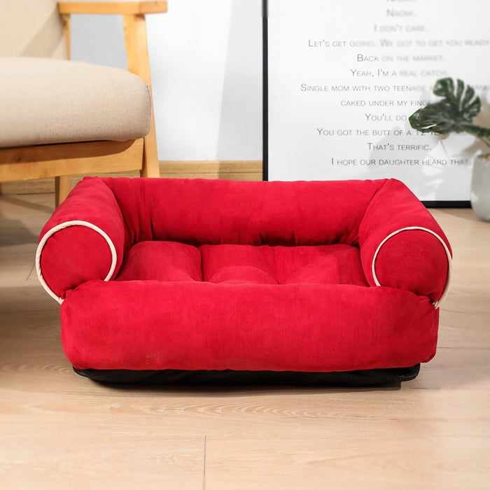 Cosycombe Sofa-style pet bed with plush raised bolsters