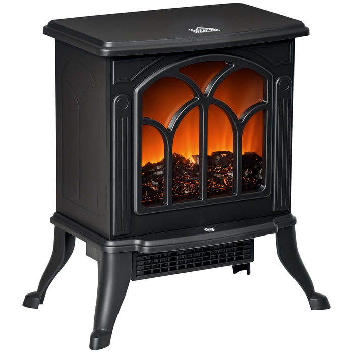 Cosycombe Compact Electric Stove 1500W with Log Flame Effect