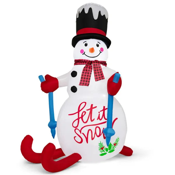 Cosycombe 6ft Inflatable Skiing Snowman with Top Hat