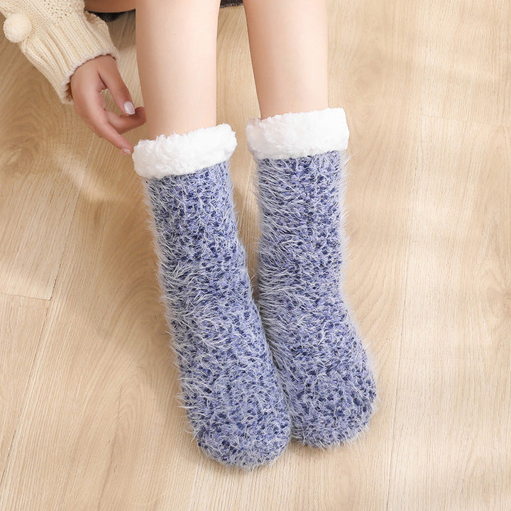 Cosycombe™ Sherpa-Lined Non-Slip House Socks for Toasty Feet
