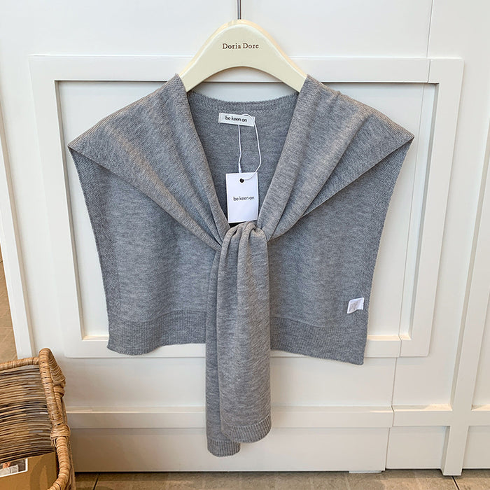 Cosycombe Knitted Shoulder Wrap with Tie Front
