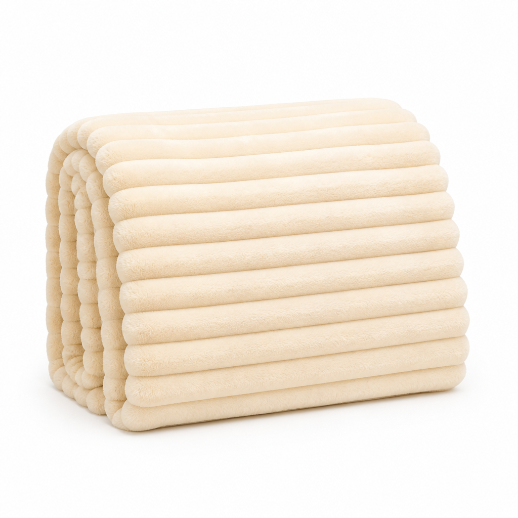 Cosycombe™ Soft Ribbed Fleece Blanket That Stays Pill-Free