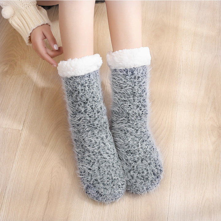 Cosycombe™ Sherpa-Lined Non-Slip House Socks for Toasty Feet