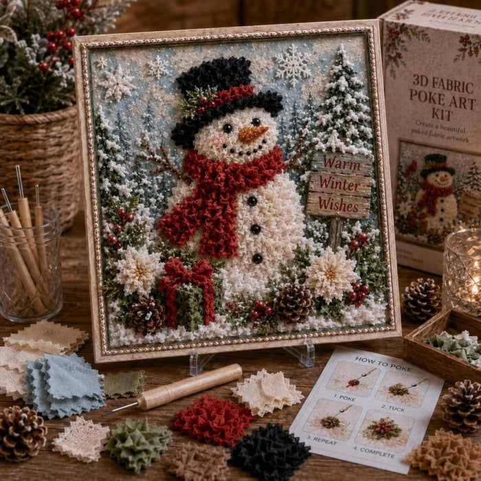 Cosycombe 3D poke art Christmas craft kit with frame
