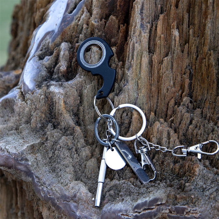 Fidget spinner keyring on set of keys