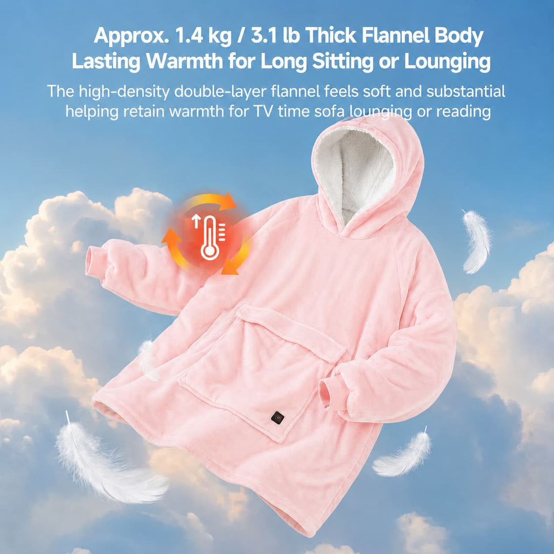 Cosycombe™ Heated Wearable Blanket Hoodie with 3-Zone USB Warmth