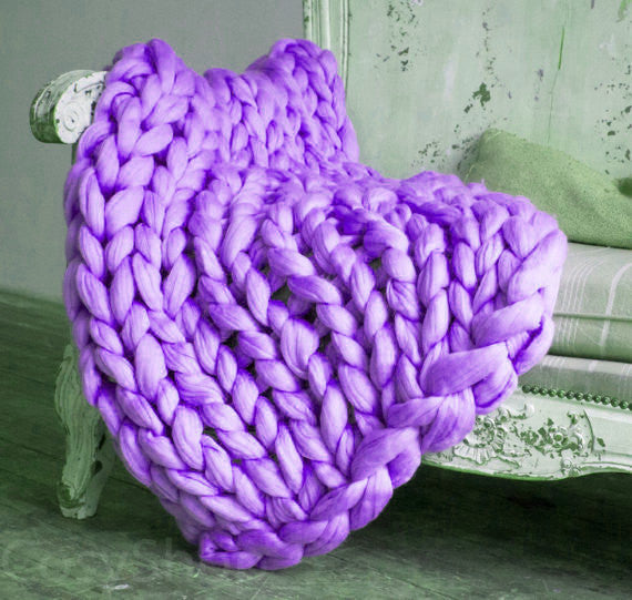 Cosycombe™ Chunky Knit Blanket in Soft Microfibre, Twelve Colours