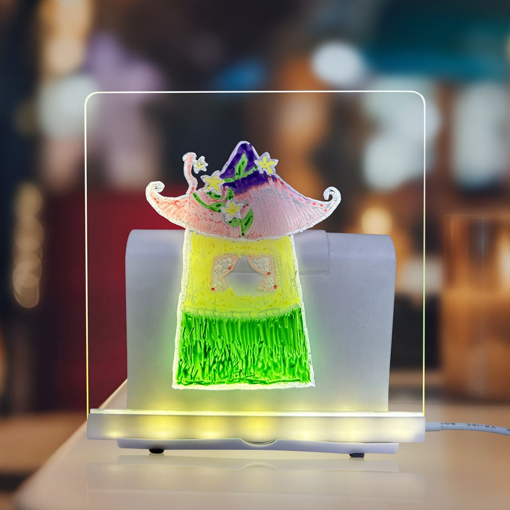 Light-up acrylic drawing board with doodle