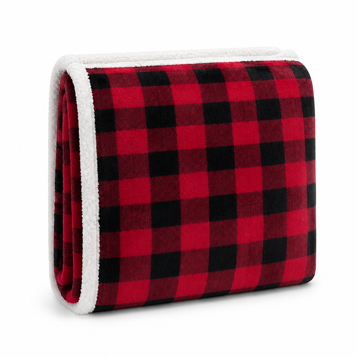 Cosycombe™ Festive Plush Fleece Throw with Christmas Motifs