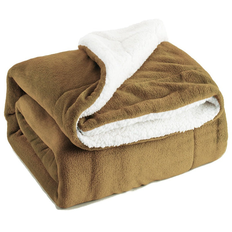 Sherpa Lamb Fleece Blanket in Flannel, 130 x 160cm