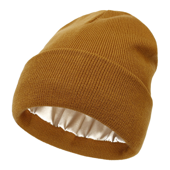 Cosycombe Satin Lined Cuffed Beanie for Smooth Hair