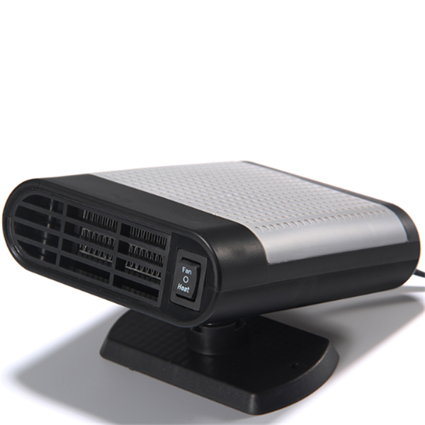 Black car heater fan on a dashboard