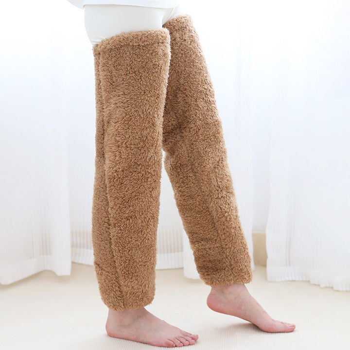 Cosycombe™ Fluffy Knee-High Leg Warmer Socks with Open-Toe Design