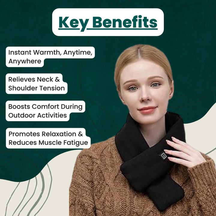 Cosycombe™ USB Heated Neck Wrap Scarf with Even, Soothing Warmth