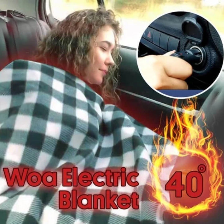Cosycombe™ 12V Heated Car Blanket in Soft Fleece for Cold Journeys