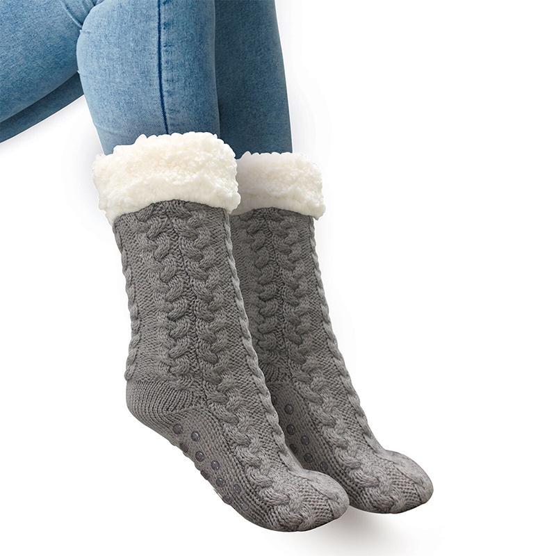 Cosycombe™ Thick Fleece-Lined Winter Socks with Anti-Slip Sole