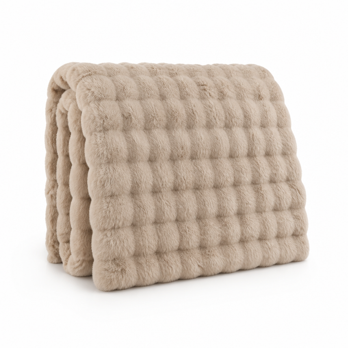 Cosycombe™ Ribbed Plush Knit Blanket, Soft and Machine Washable