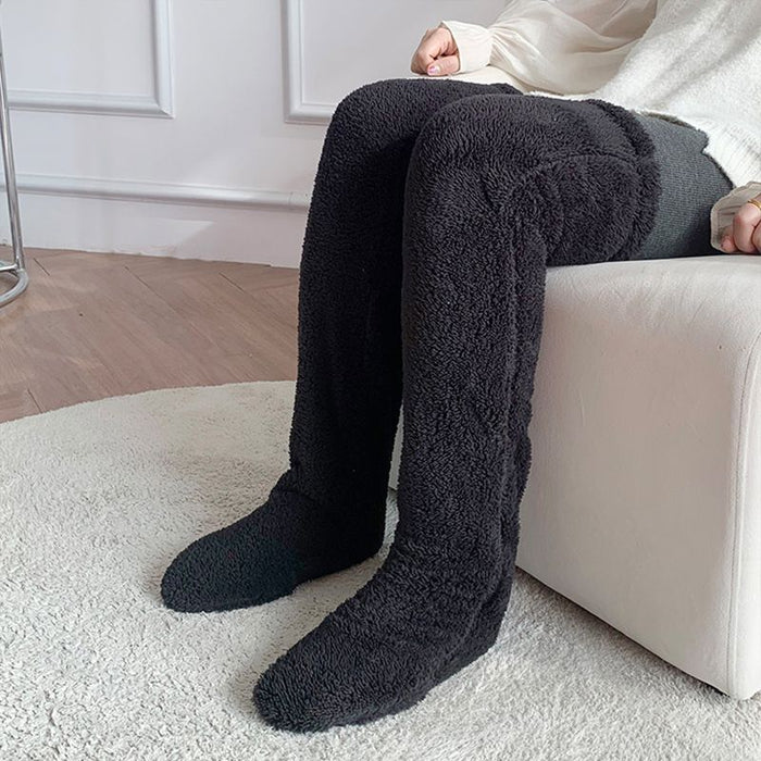 Cosycombe Over the Knee Fuzzy Socks, Leg Warmer in One