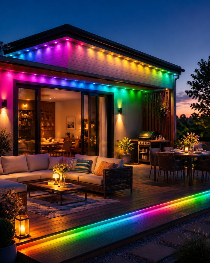 Cosycombe Permanent RGB eave lights with app, 15 to 90 m